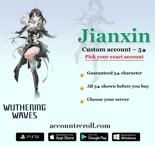 Jianxin Wuthering Waves Custom Account