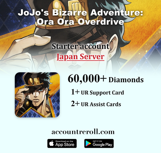 JoJo's Bizarre Adventure: Ora Ora Overdrive Starter Account [Japan]
