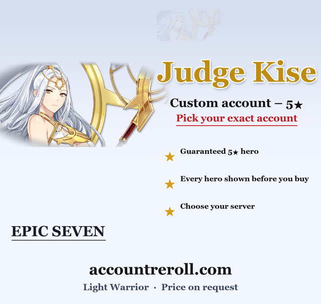Judge Kise Epic Seven Custom Account