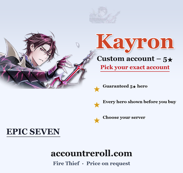 Kayron Epic Seven Custom Account