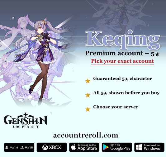 Keqing Genshin Impact Premium Custom Account