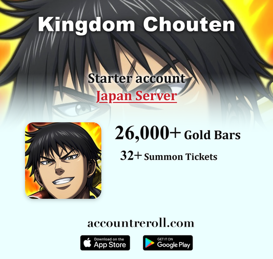 Kingdom Chouten Starter Account with 3-Star Generals [Japan]