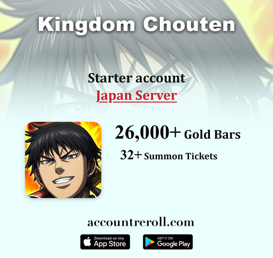 Kingdom Chouten Starter Account with 3-Star Generals [Japan]