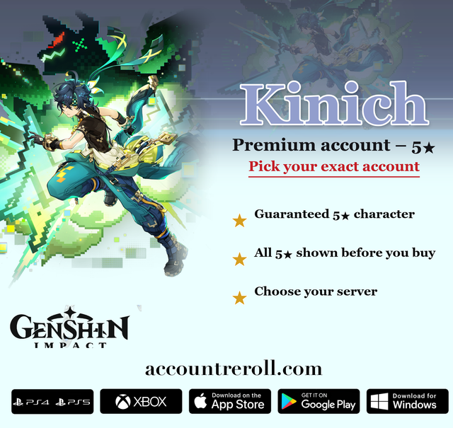 Kinich Genshin Impact Premium Custom Account