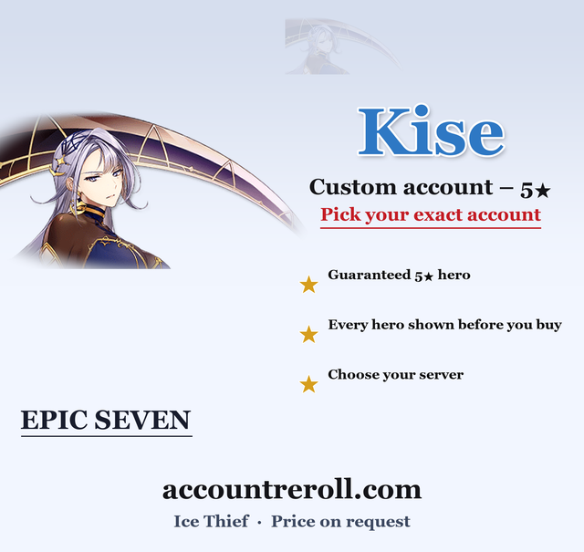 Kise Epic Seven Custom Account