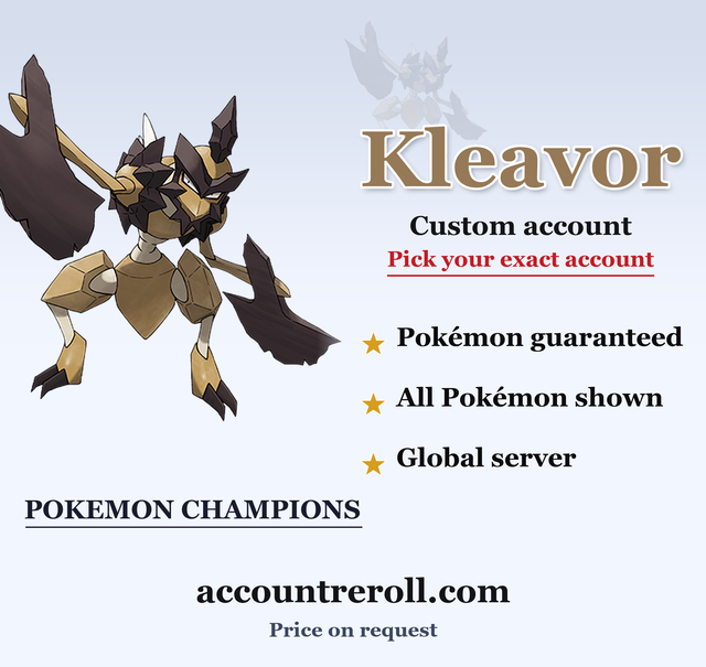 Kleavor Pokemon Champions Custom Account