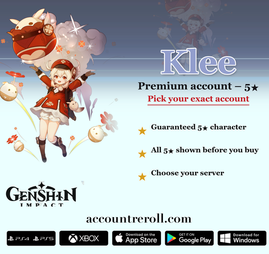 Klee Genshin Impact Premium Custom Account