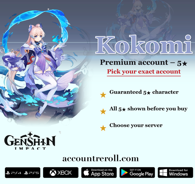 Kokomi Genshin Impact Premium Custom Account