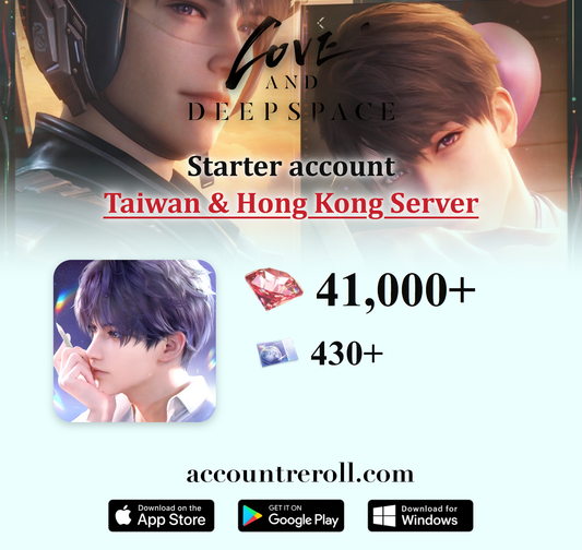 Love and Deepspace Starter Account with Diamonds [Taiwan & Hong Kong]