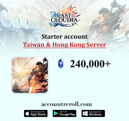 Last Cloudia Starter Account with Crystals [Taiwan & Hong Kong]