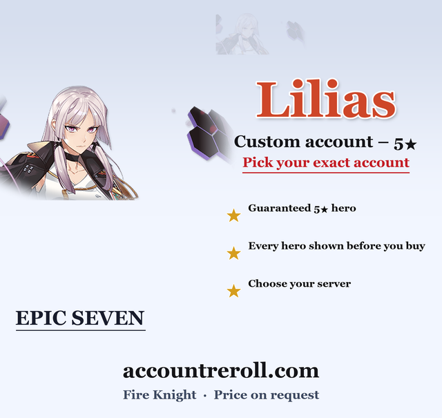 Lilias Epic Seven Custom Account
