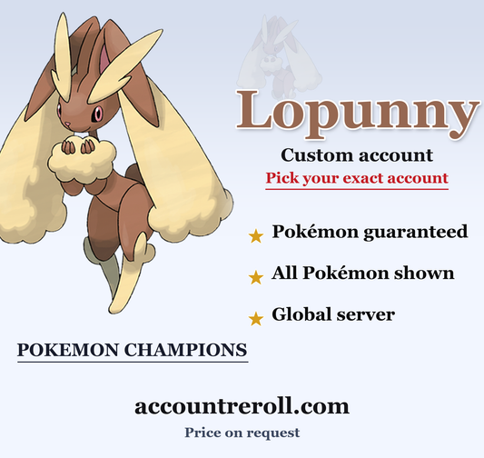 Lopunny Pokemon Champions Custom Account
