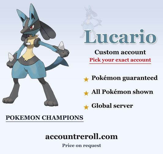 Lucario Pokemon Champions Custom Account