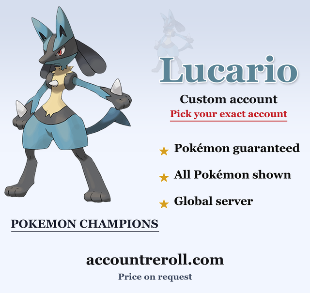 Lucario Pokemon Champions Custom Account