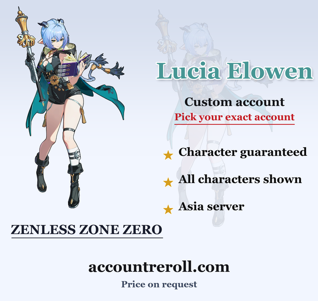 Lucia Elowen Zenless Zone Zero Custom Account