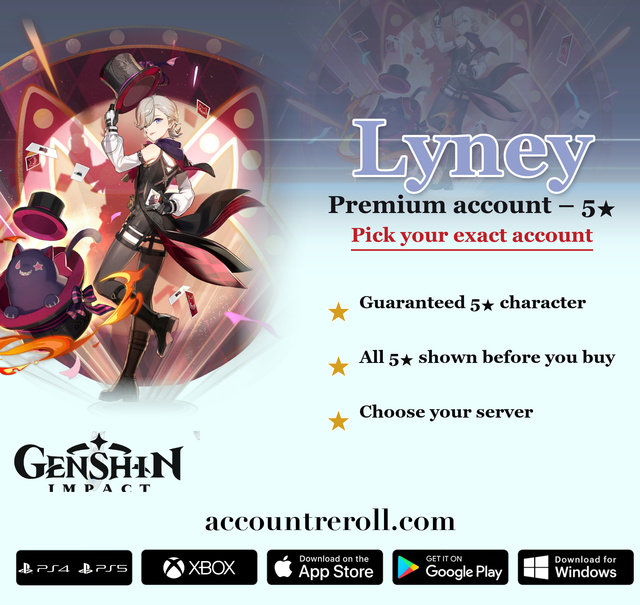 Lyney Genshin Impact Premium Custom Account