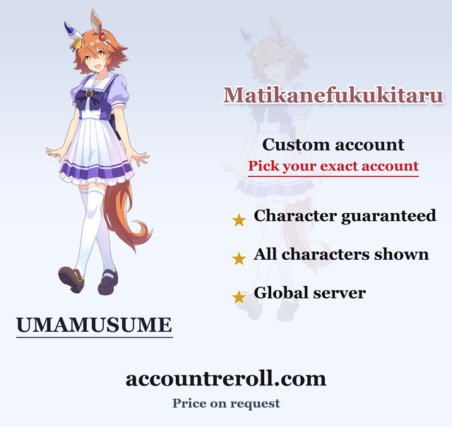 Matikanefukukitaru Umamusume Custom Account