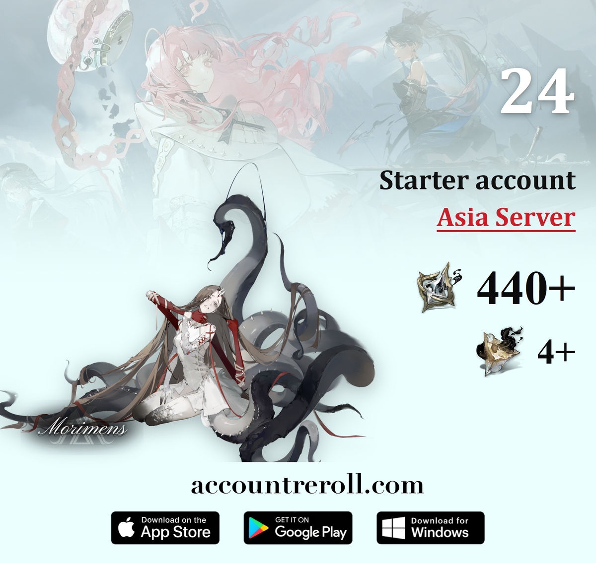 24 Morimens Starter Account [Asia]