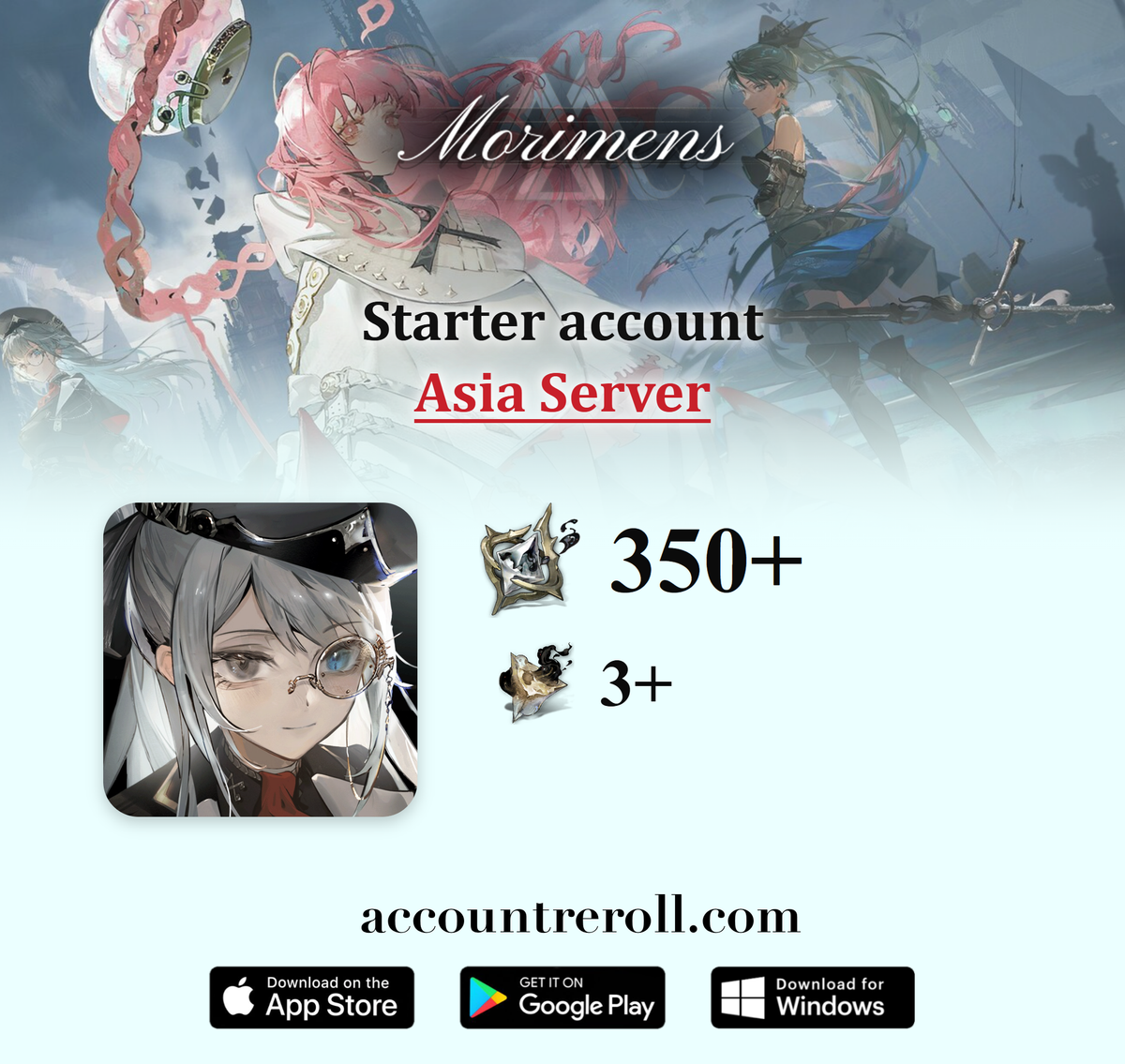 Morimens Starter Account with Limited Awakeners [Asia]