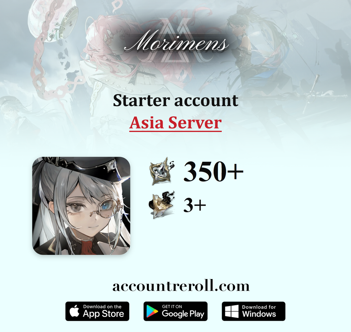 Morimens Starter Account with Limited Awakeners [Asia]