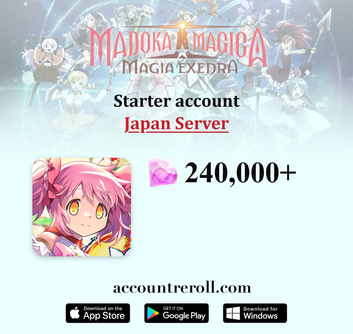 Madoka Magica Magia Exedra Starter Account with 5★ Characters [Japan]