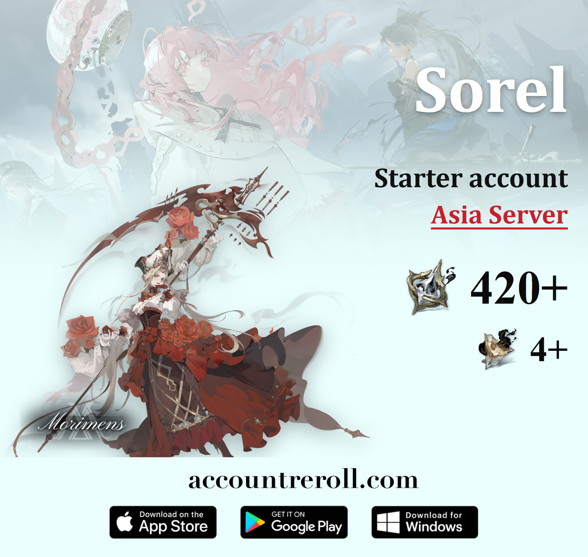 Sorel Morimens Starter Account [Asia]