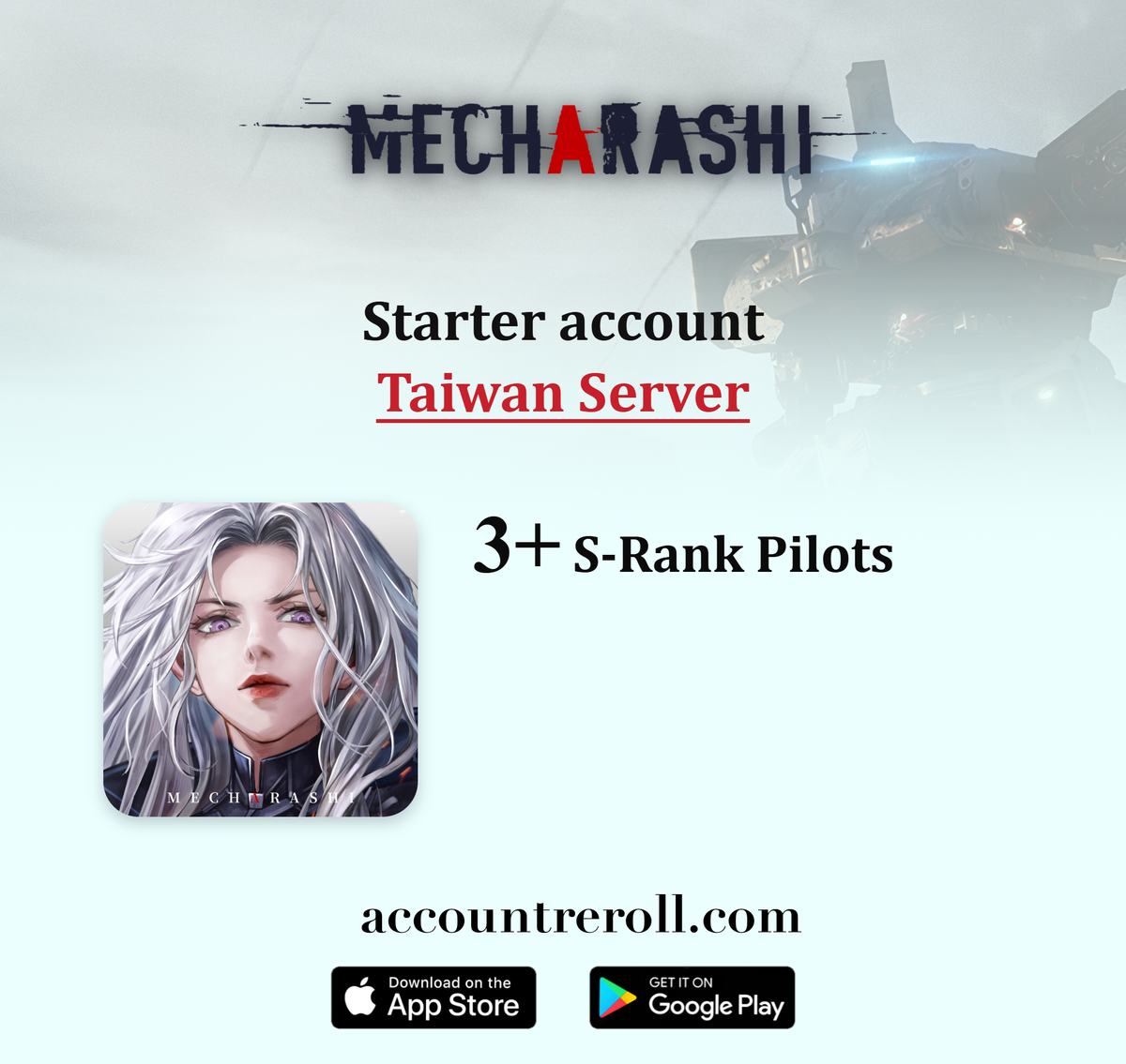 Mecharashi Starter Account with S-Rank Pilots [Taiwan]