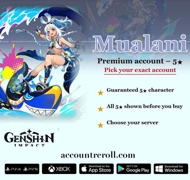 Mualani Genshin Impact Premium Custom Account