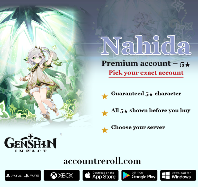 Nahida Genshin Impact Premium Custom Account