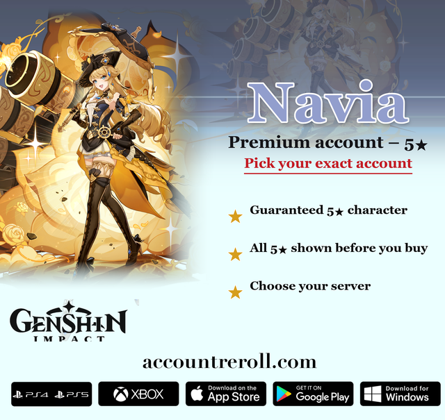 Navia Genshin Impact Premium Custom Account
