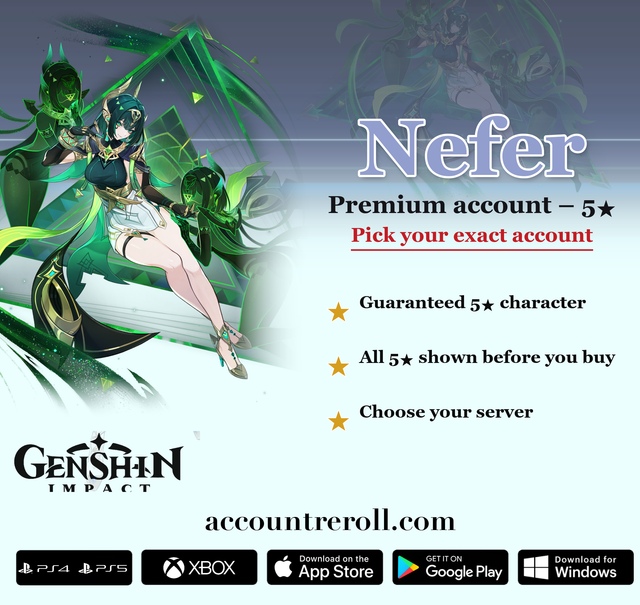 Nefer Genshin Impact Premium Custom Account