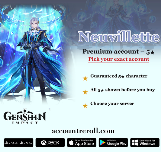 Neuvillette Genshin Impact Premium Custom Account