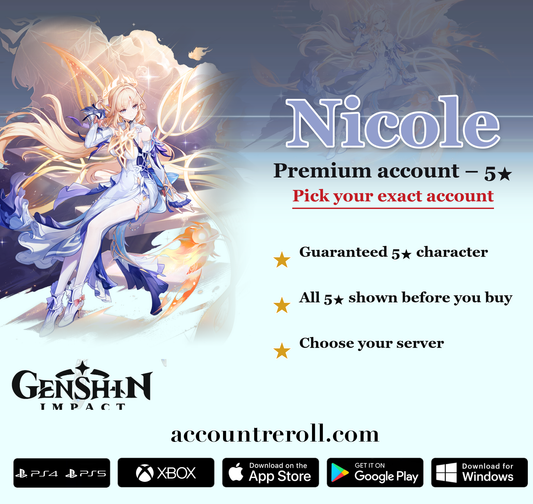 Nicole Genshin Impact Premium Custom Account