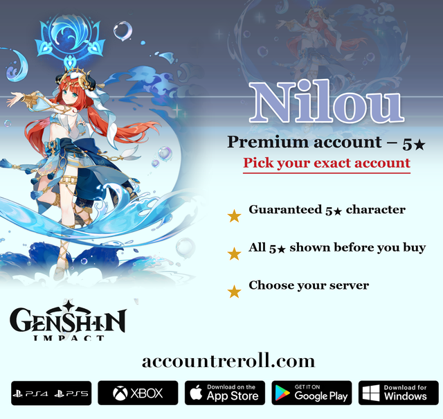 Nilou Genshin Impact Premium Custom Account