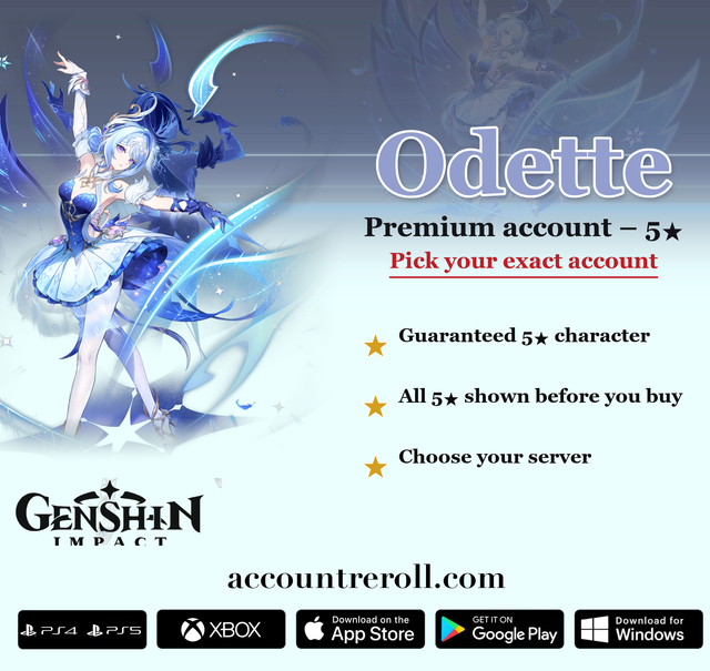 Odette Genshin Impact Premium Custom Account