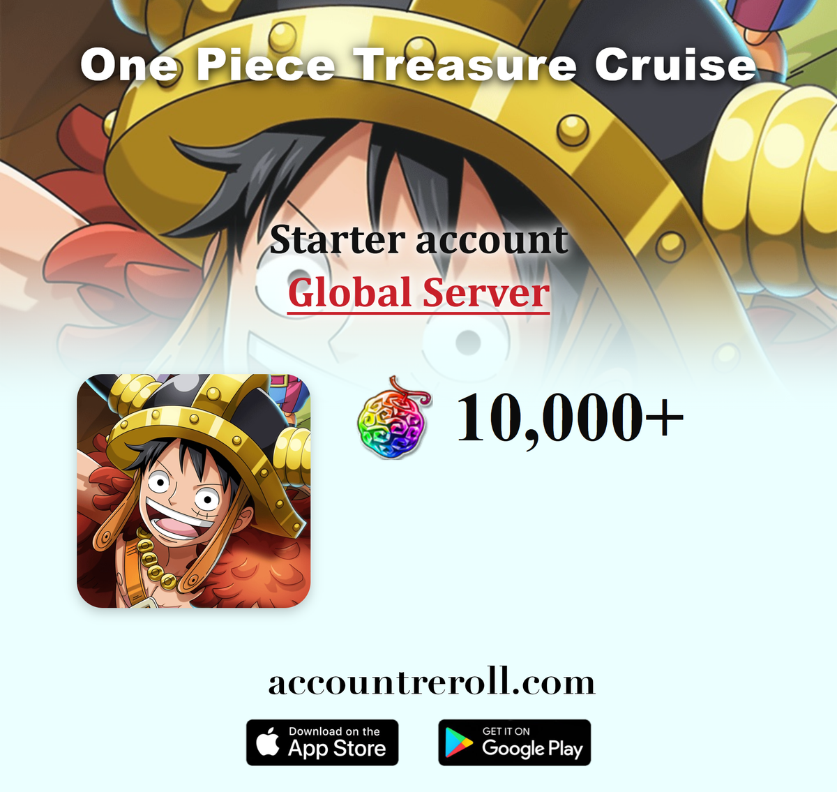 One Piece Treasure Cruise Starter Account with Resources