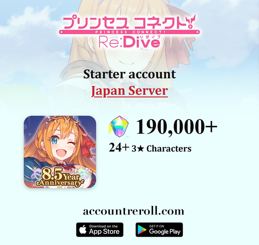 Princess Connect! Re:Dive Starter Account with Jewels [Japan]