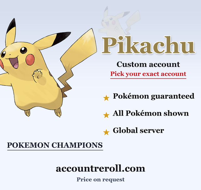 Pikachu Pokemon Champions Custom Account