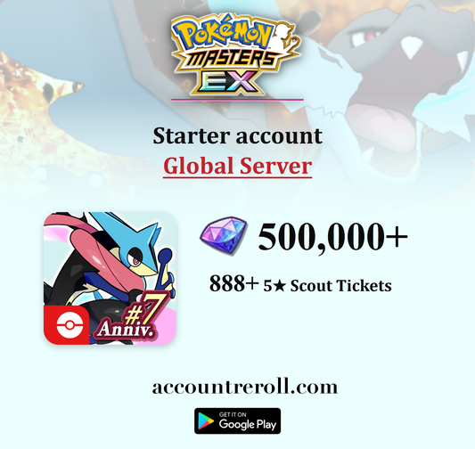 Pokemon Masters EX Starter Account with Gems [Global]