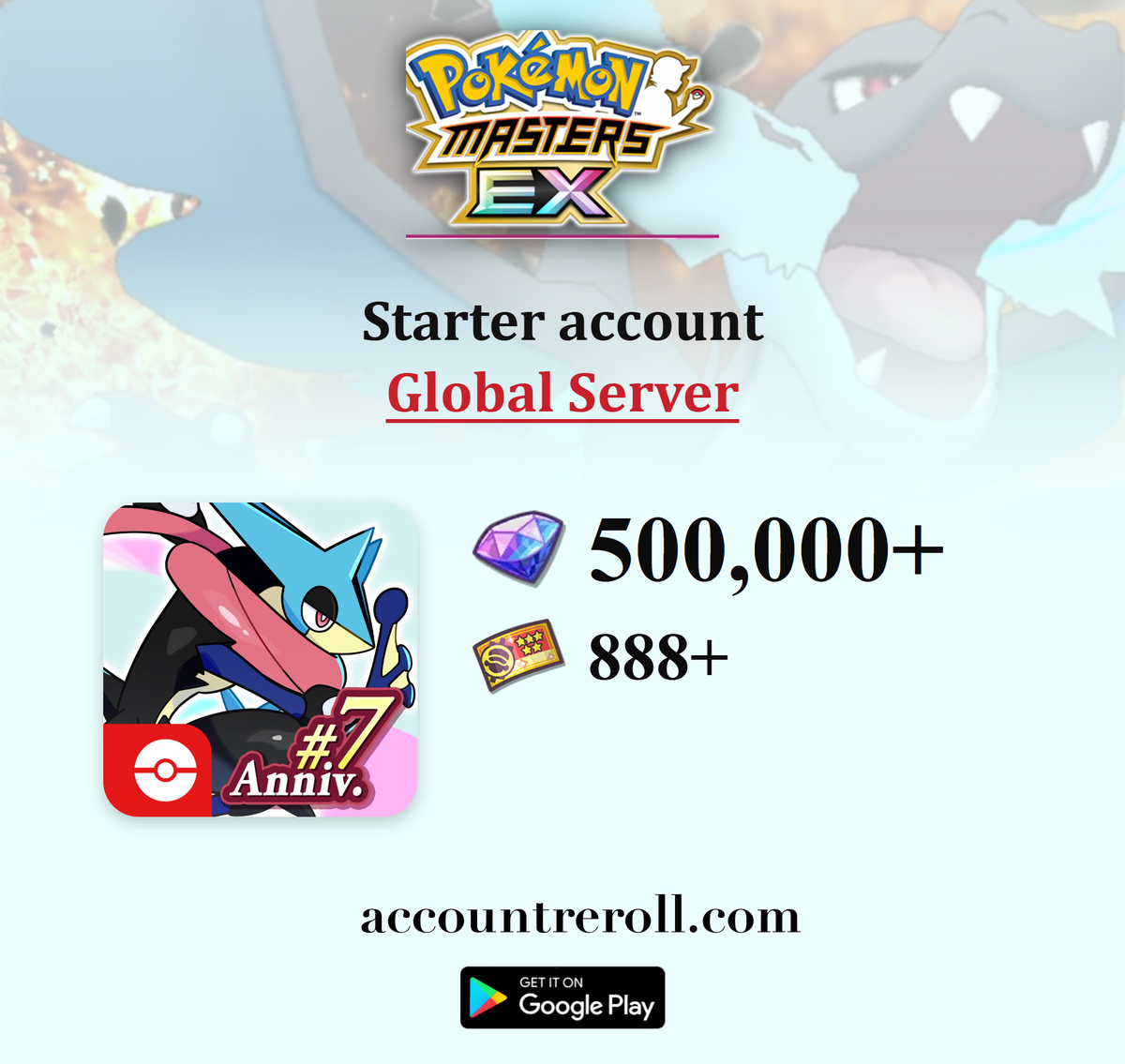Pokemon Masters EX Starter Account with Gems [Global]