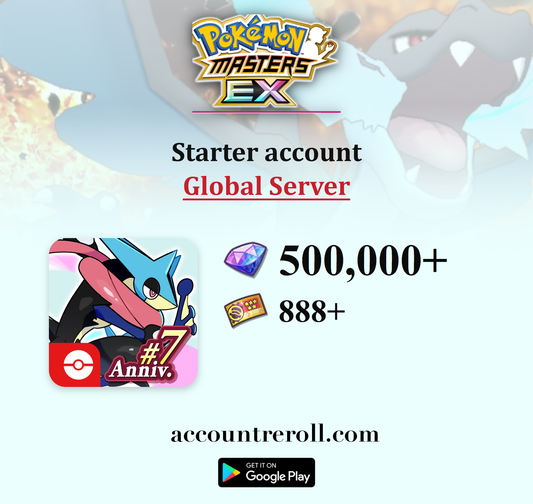 Pokemon Masters EX Starter Account with Gems [Global]