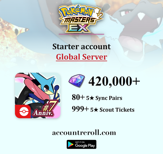 Pokemon Masters EX Starter Account with 5-Star Sync Pairs [Global]