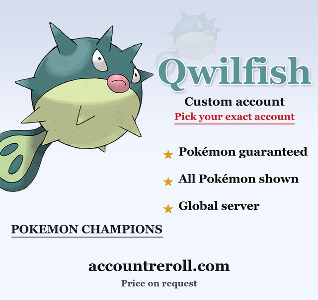 Qwilfish Pokemon Champions Custom Account