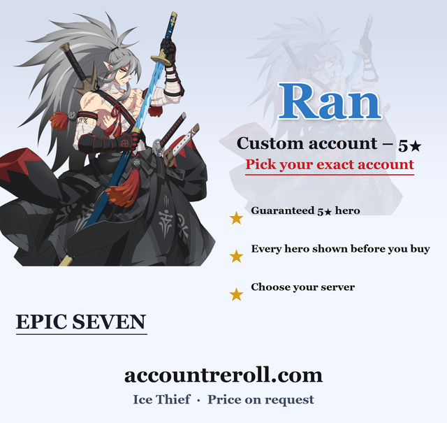 Ran Epic Seven Custom Account