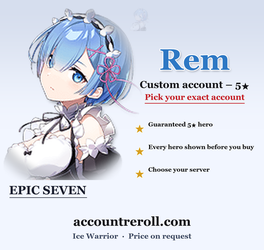 Rem Epic Seven Custom Account