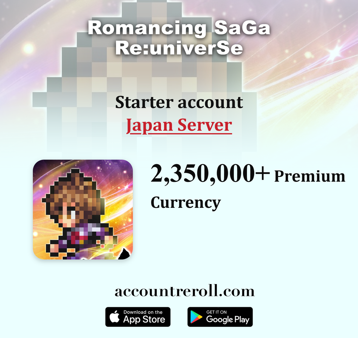 Romancing SaGa Re:univerSe Starter Account with Premium Currency [Japan]