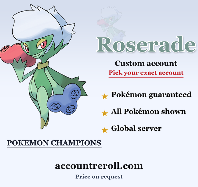 Roserade Pokemon Champions Custom Account