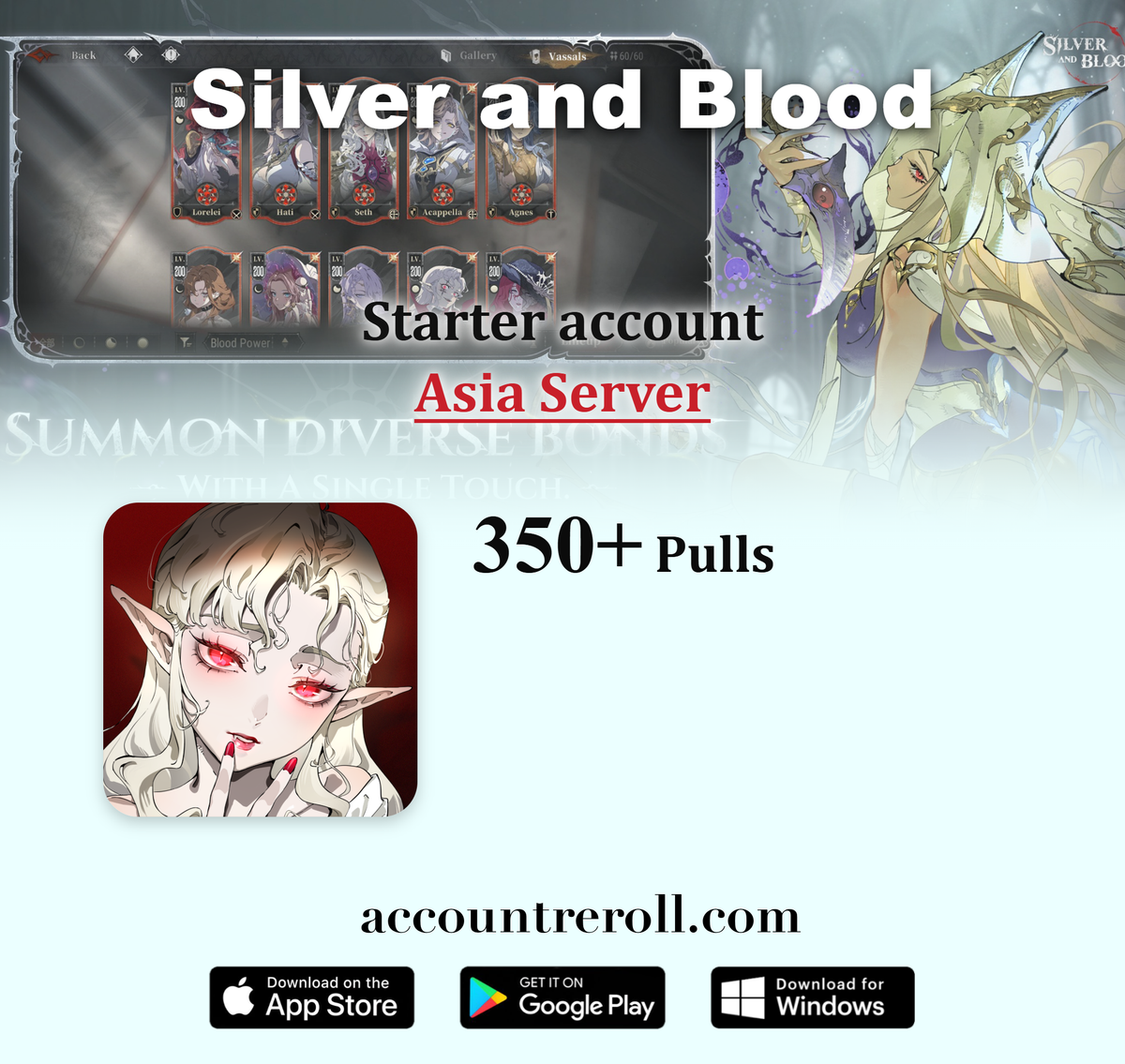 Silver and Blood Starter Account with Multiple Timeless Aiona [Asia]