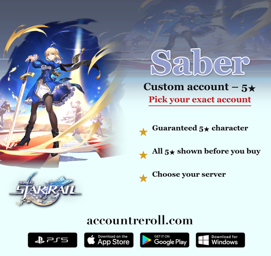 Saber Honkai Star Rail Custom Account
