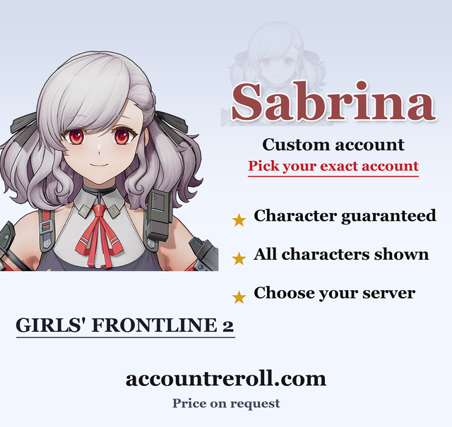 Sabrina Girls' Frontline 2 Custom Account